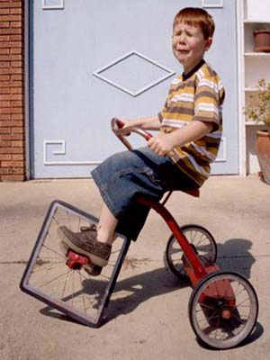 trike with a square front wheel